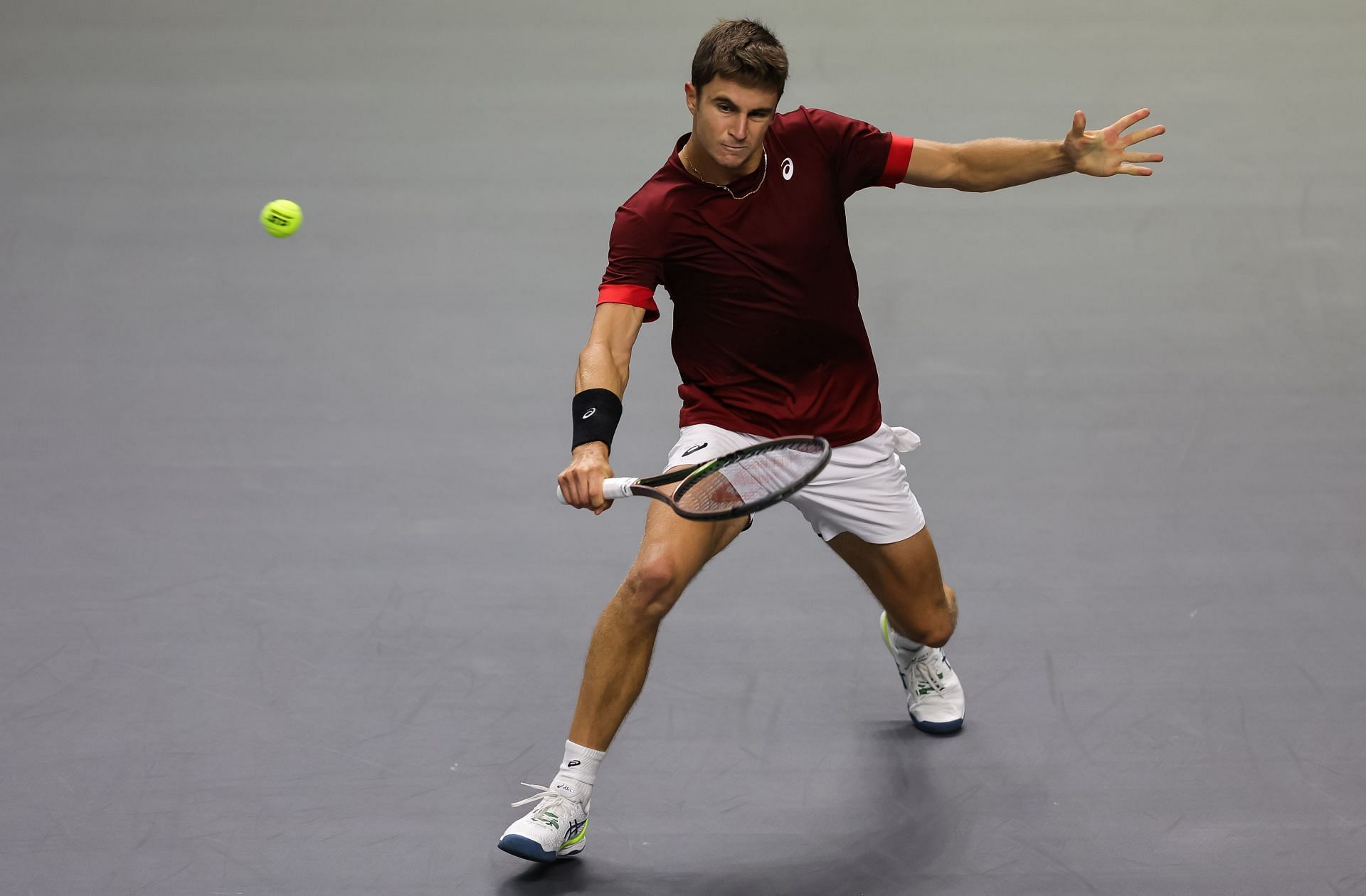 Duje Ajdukovic at the 2023 Davis Cup. (Photo: Getty)