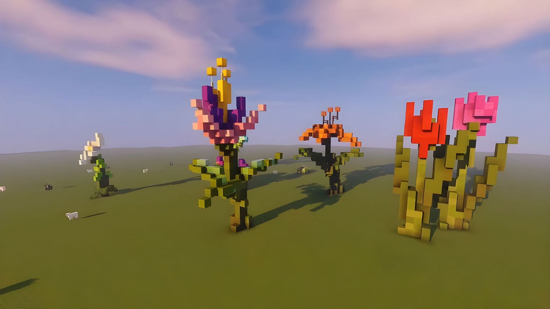 Flowers are a great way of making anything a little more beautiful in Minecraft (Image via YouTube/GeminiTay)