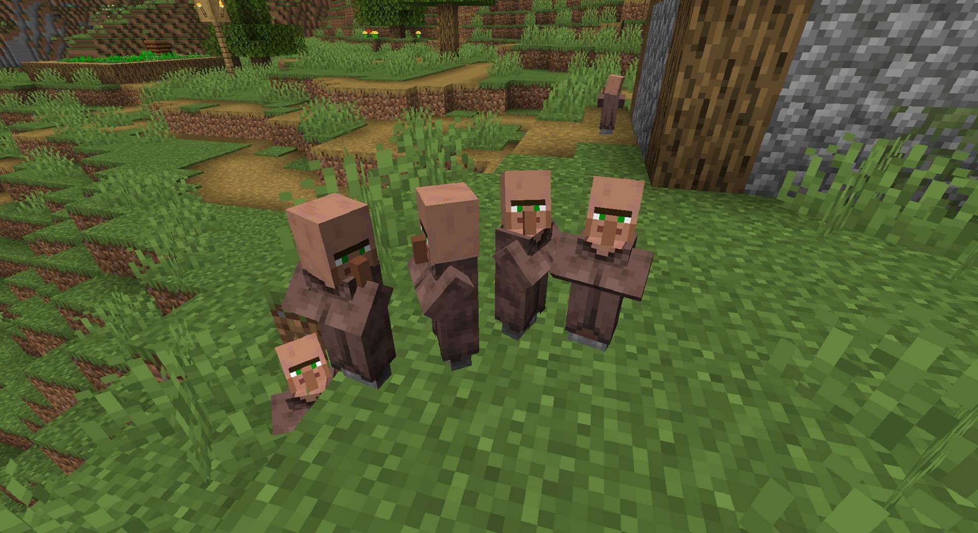 Baby villagers as seen in Minecraft (Image via Mojang)