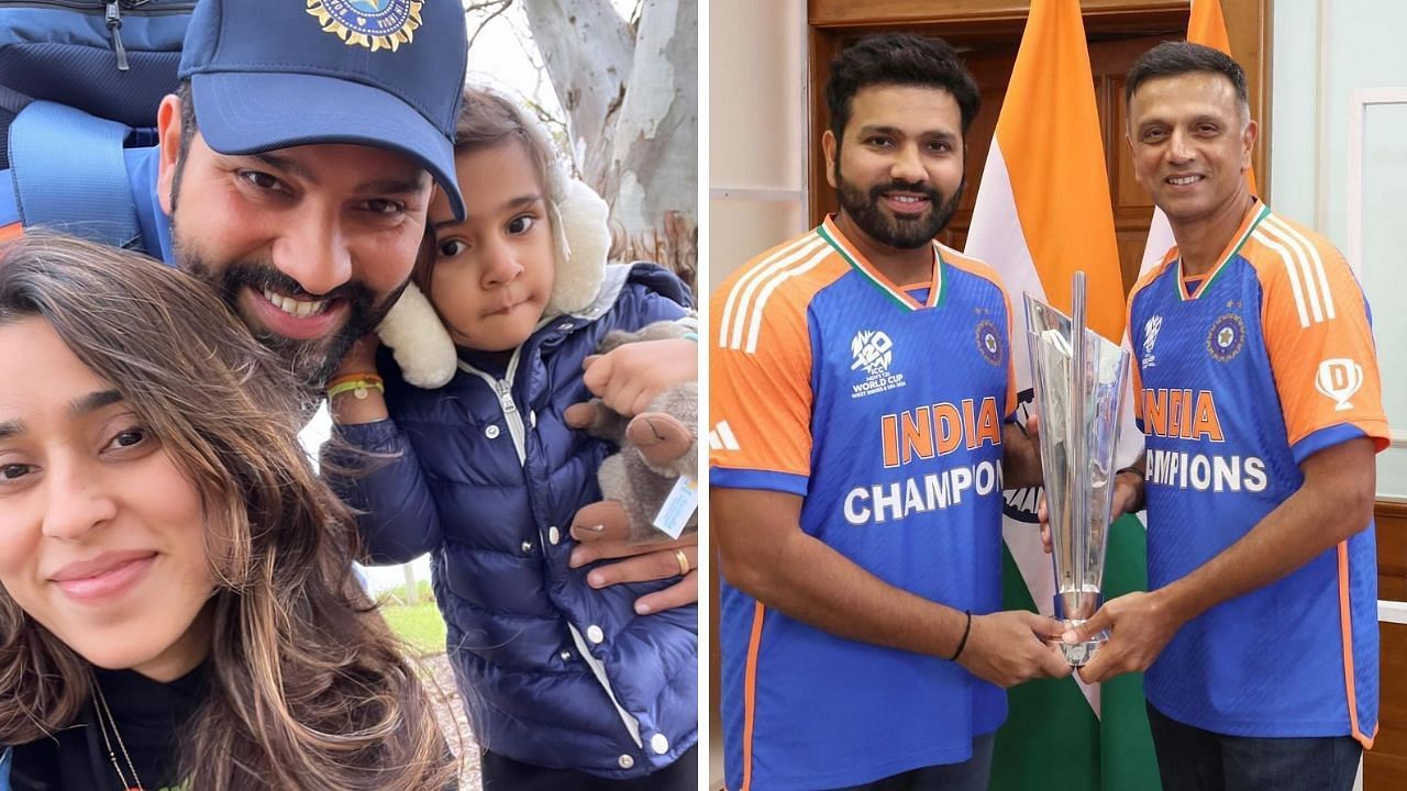 रोहित शर्मा की पत्नी ने खास पोस्ट किया (Photo Credit: Instagram/ritssajdeh, rohitsharma45)
