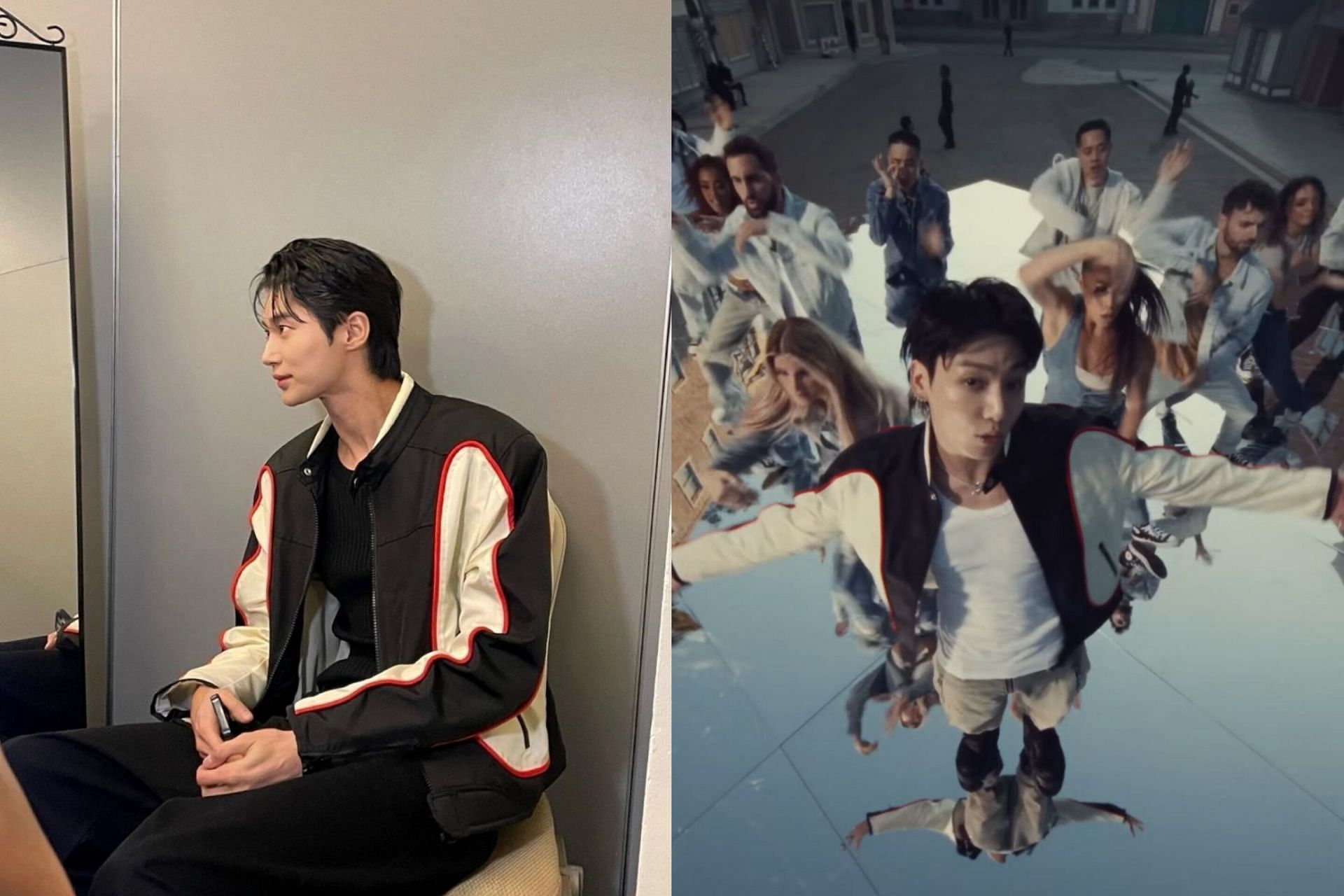 Fans react as Lovely Runner&rsquo;s fame, Byeon Woo-seok was spotted wearing the same jacket as BTS&rsquo; Jungkook from 3D MV (Image via byeonwooseok/Instagram)