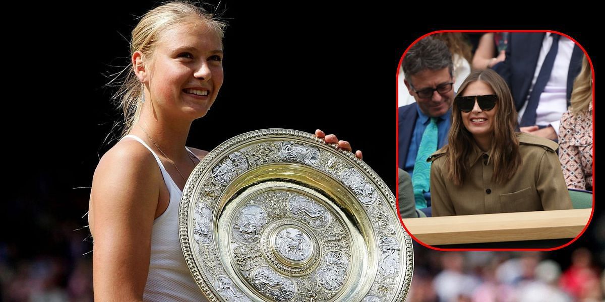 Maria Sharapova was present in the Royal Box at Wimbledon 2024. (Source: GETTY &amp; X @wimbledon (inset))