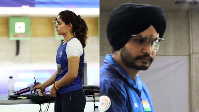 Paris Olympics 2024: Manu Bhaker and Sarabjot Singh qualify for the bronze medal match in the 10m Air Pistol Mixed Team