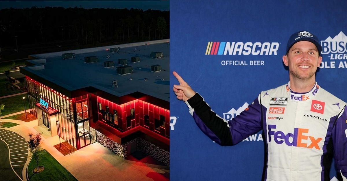 Denny Hamlin shares a touring video of the Airspeed facility (Image Sources: (L- @JoePompliano on X) (R- Getty)