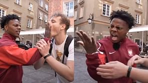 Stranger licks IShowSpeed's hand during Poland IRL stream, gets chased down