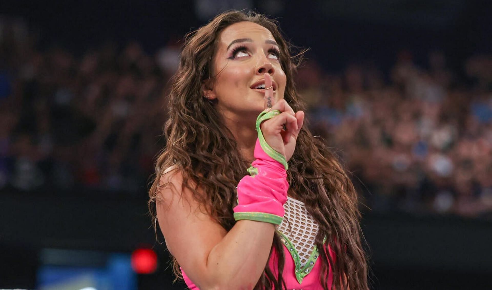 Chelsea Green upset Bianca Belair and Michin in her qualifying match.[Image via WWE.com]