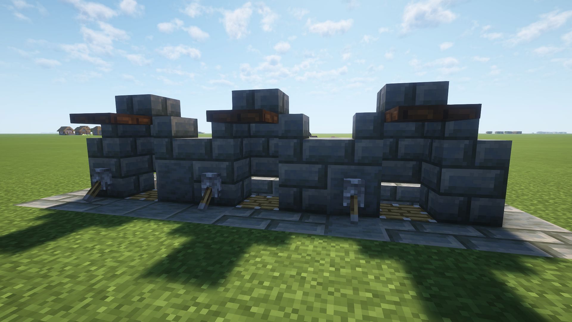 The exteriors of the trading halls (Image via Mojang)