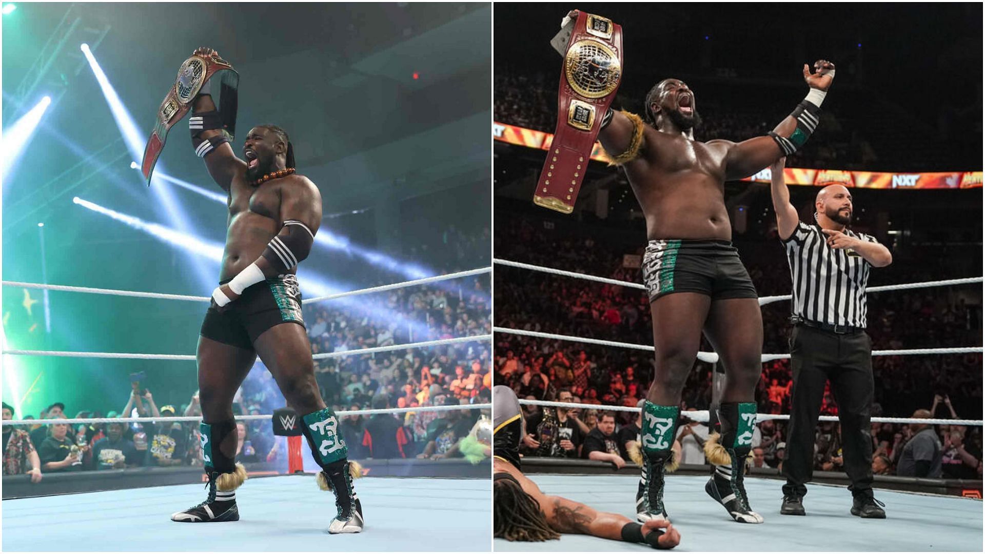 Oba Femi is the WWE NXT North American Champion. (Images via WWE. com)