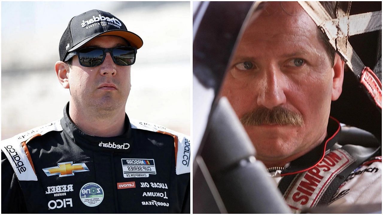 Kyle Busch (L) and NASCAR legend Dale Earnhardt (R) (Image Source - (L): Getty Images and (R):USA TODAY Sports)