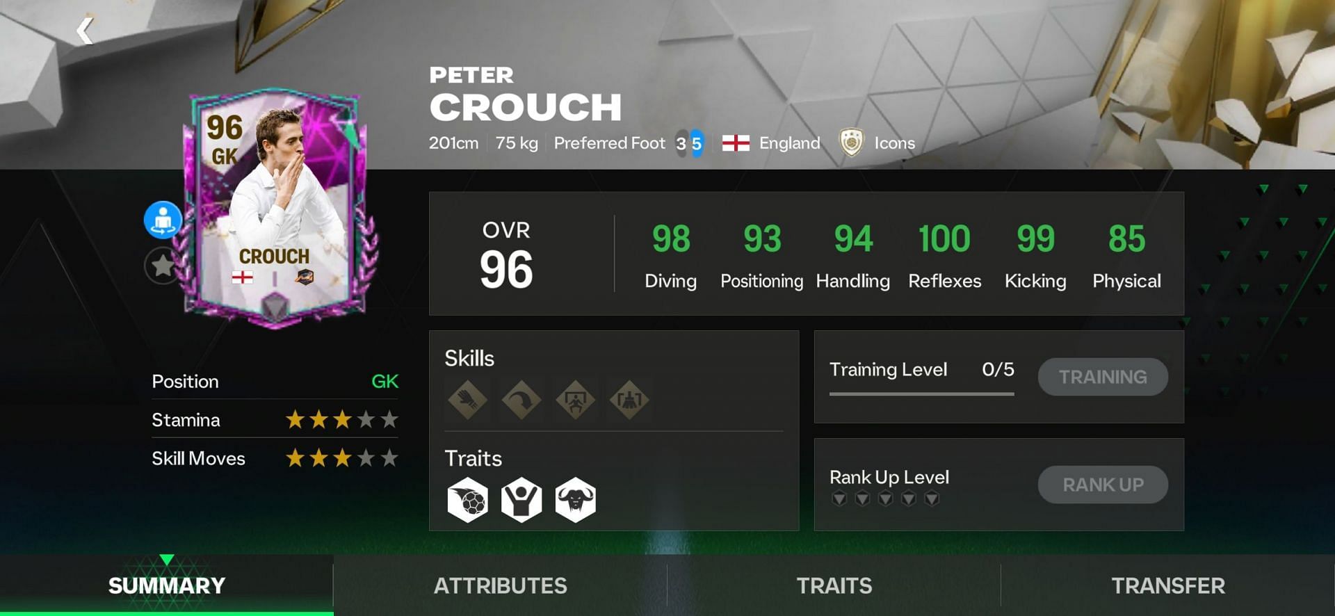 Peter Crouch's Shapeshifters item is one of the best goalkeepers in FC Mobile. (Image via EA Sports)