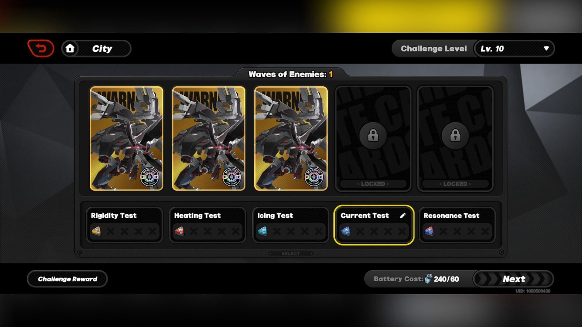 You can get all types of Shock Chips form the Combat Simulation. (Image via HoYoverse)