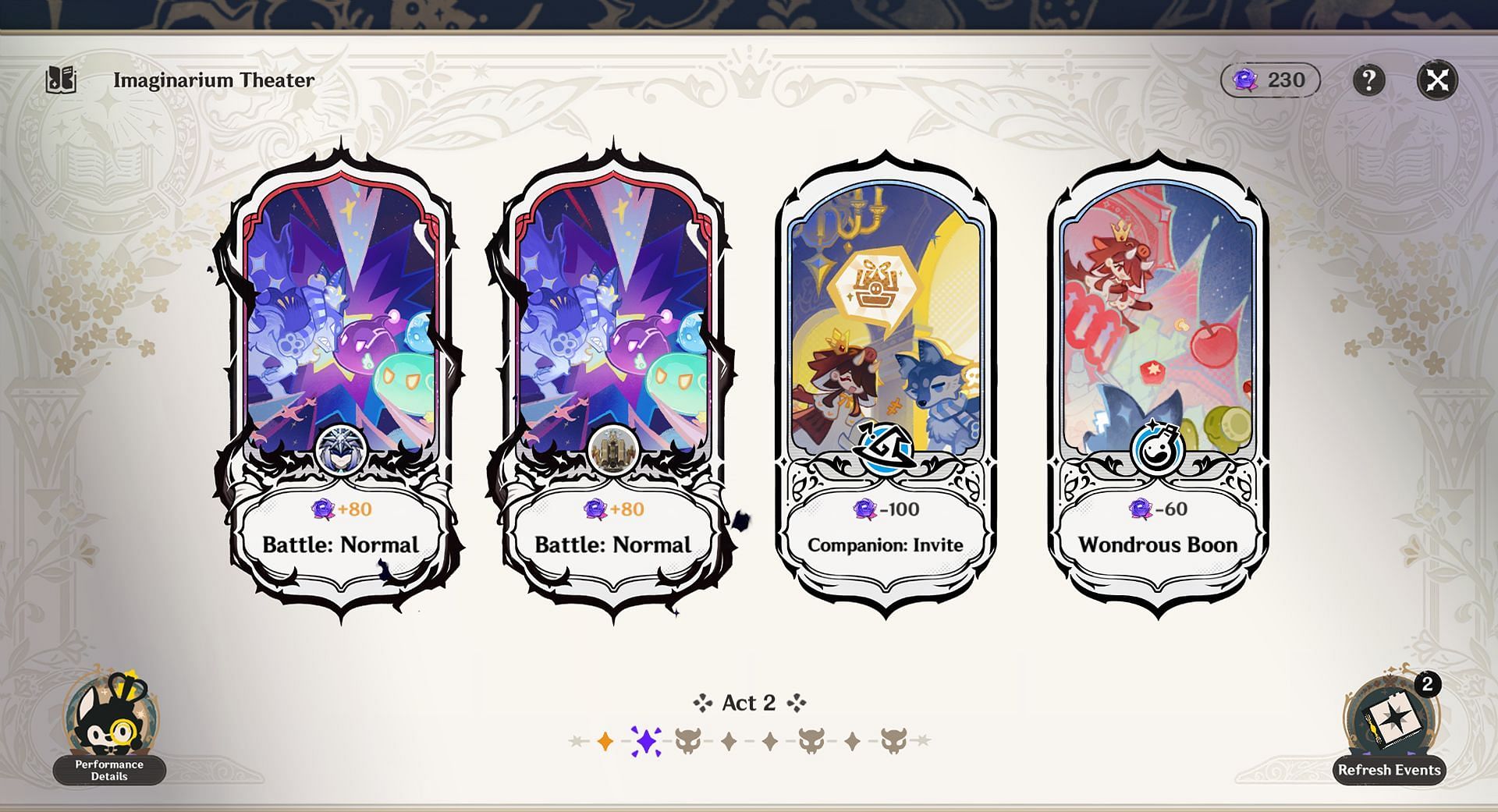 Exchange the Fantasia Flowers for various buffs (Image via HoYoverse)