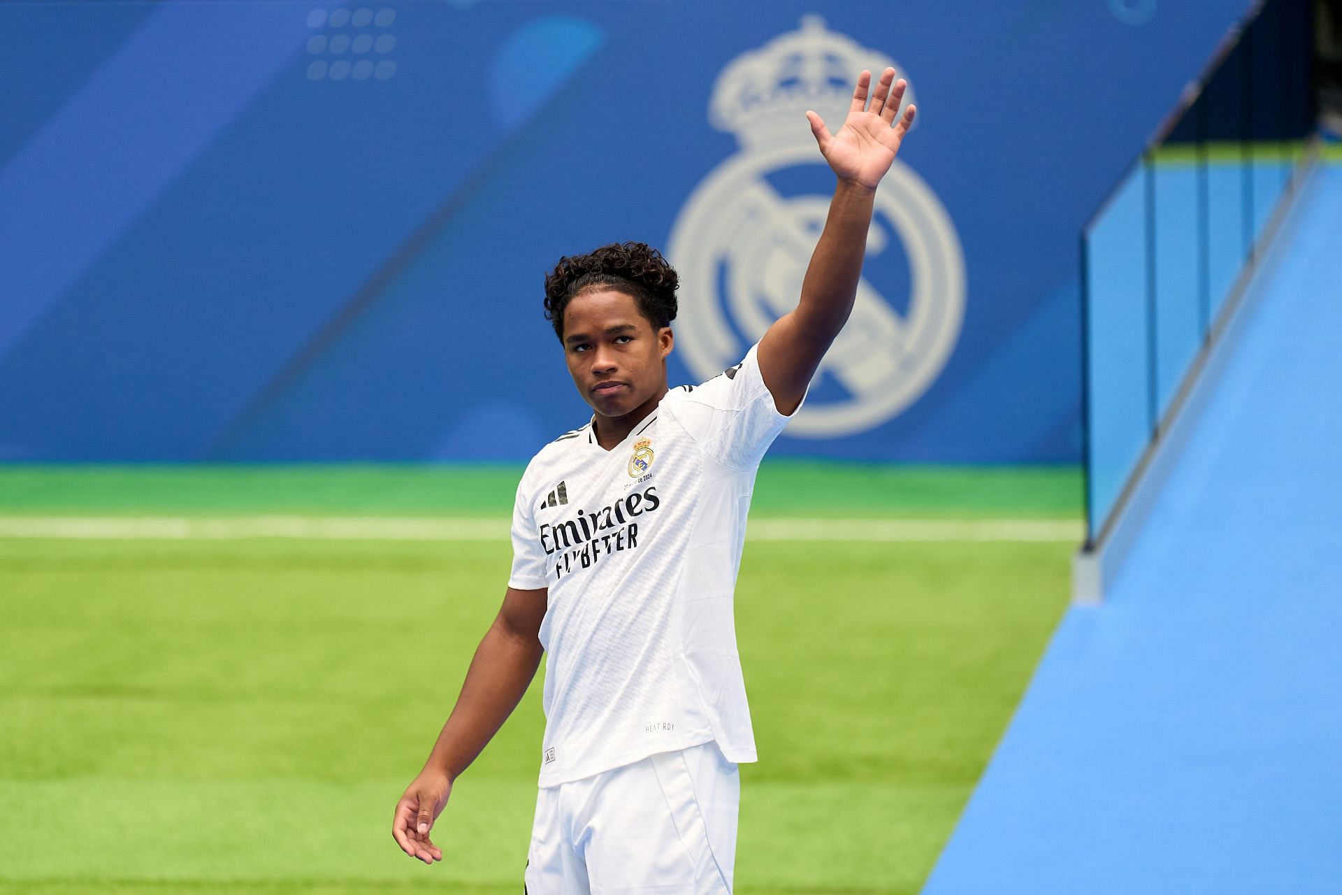 Endrick was unveiled at the Santiago Bernabeu on Saturday