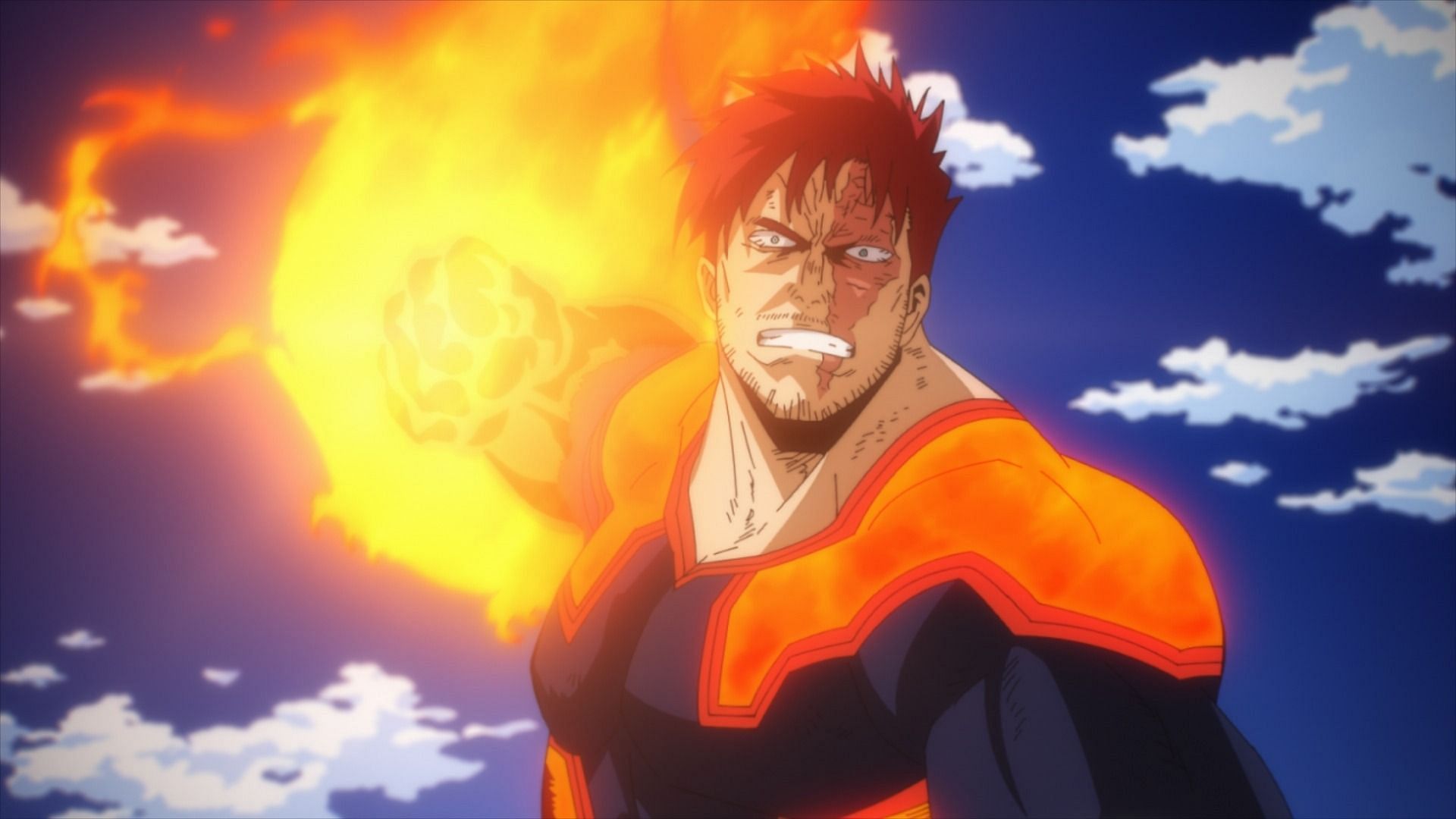 Endeavor as seen in the My Hero Academia anime (Image via BONES)