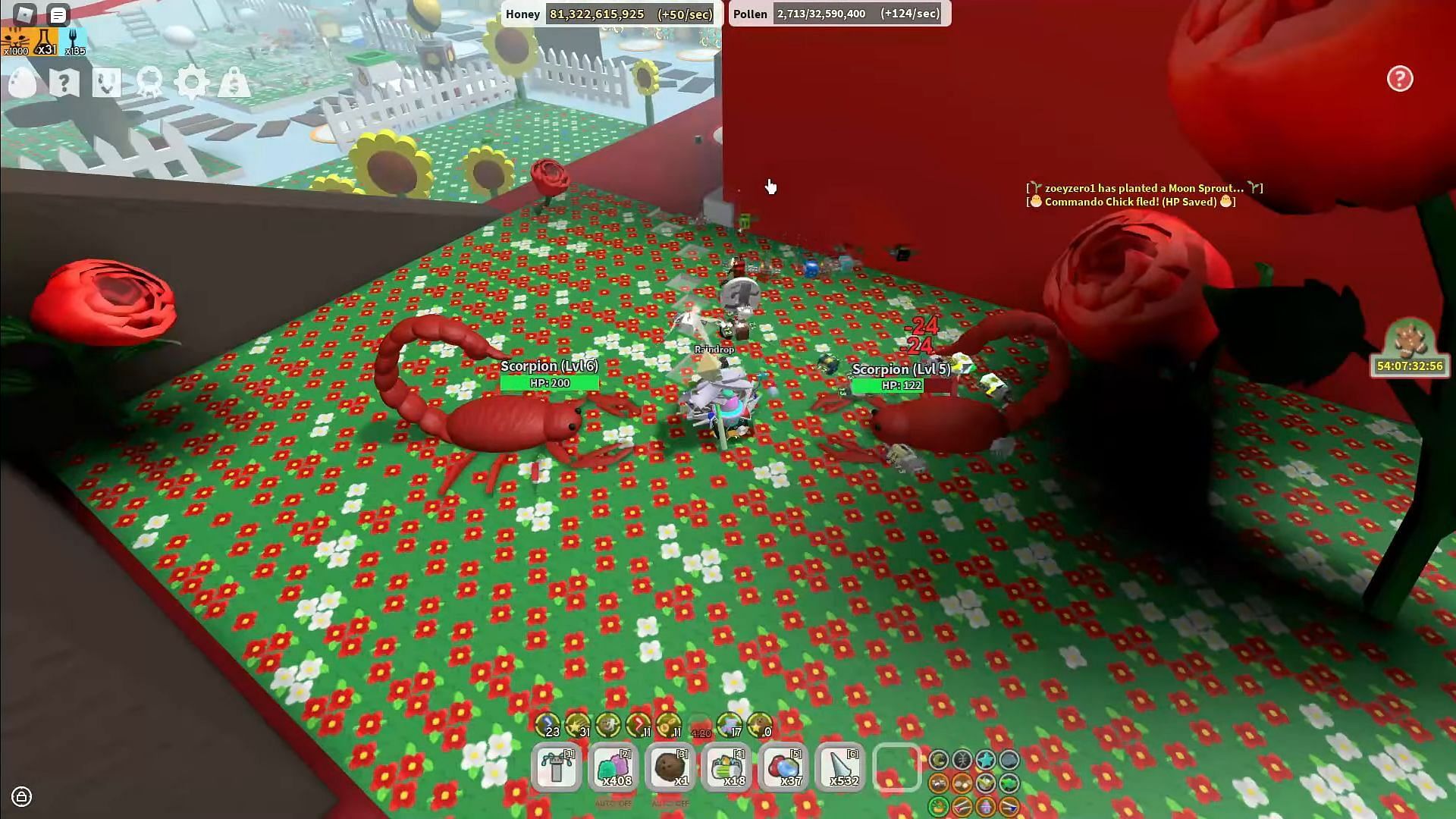 Scorpions have a chance of dropping Gold Eggs (Image via Roblox || Harkx on YouTube)