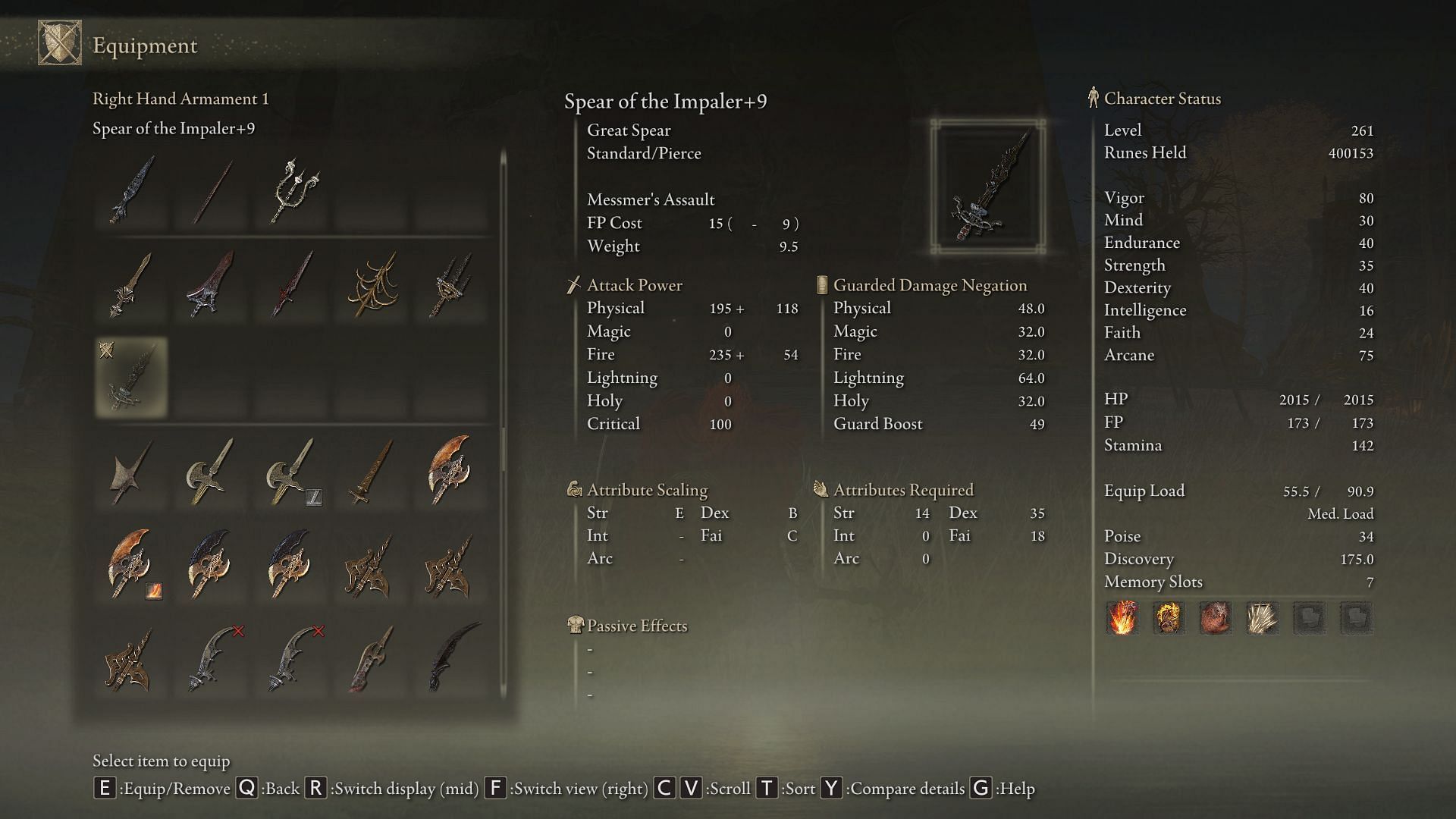 This weapon deals high fire damage with its Ash of War (Image via FromSoftware/Bandai Namco)