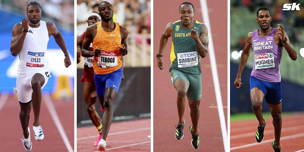 Noah Lyles vs Letsile Tebogo vs Akani Simbine vs Zharnel Hughes at