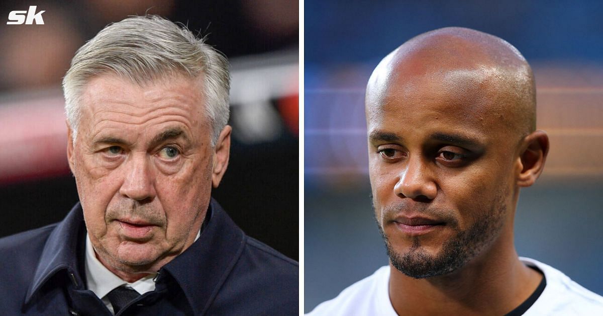 Carlo Ancelotti and Vincent Kompany