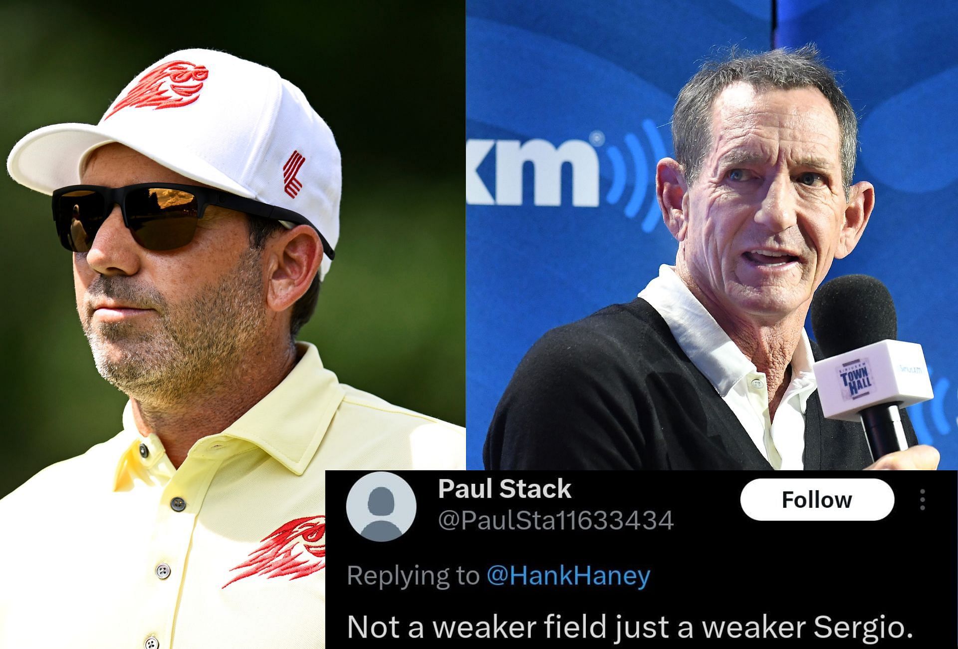 Sergio Garcia and Hank Haney ( via Getty and Twitter)