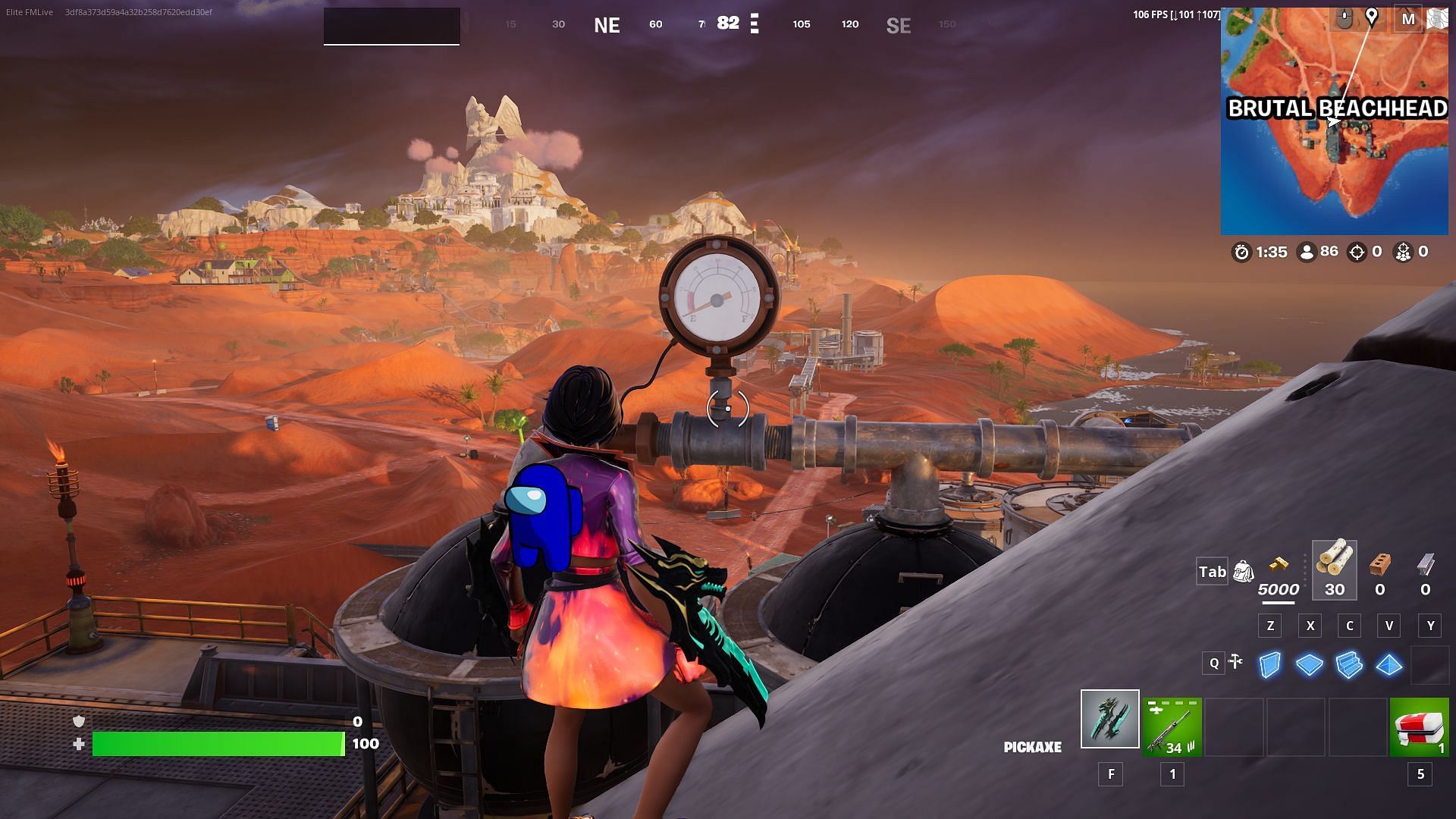 The Nitro gauge aboard the Leviathan is currently empty (Image via Epic Games)