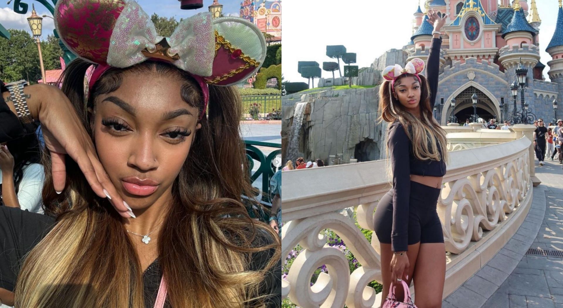 In Photos: Angel Reese rocks Mickey ears with $2,396 LV bag and $1,600 LV trainers while enjoying a day at Disneyland Paris (Credit: IG/angelreese5)