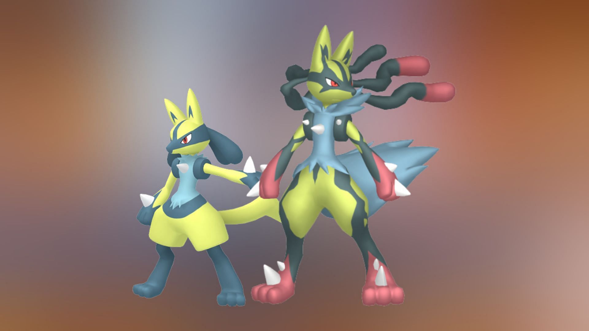 Shiny Lucario and Mega Lucario (Image via TPC)