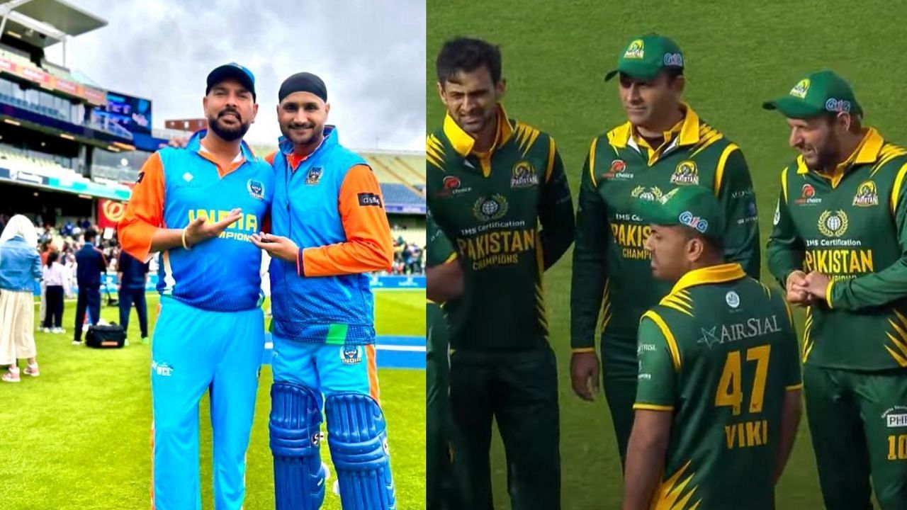 भारत और पाकिस्तान की टक्कर फिर से होगी (Photo Credit: X/@India_Champions, @SajSadiqCricket)