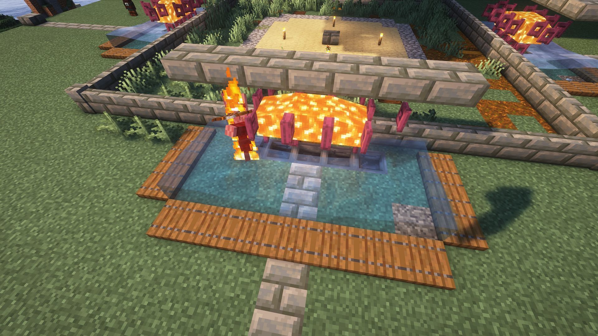 The lava and water added to the kill chambers (Image via Mojang)