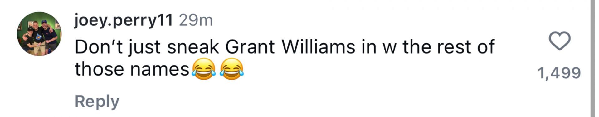 NBA fans trolled Grant Williams on Instagram (Credit: IG/bleacherreport)