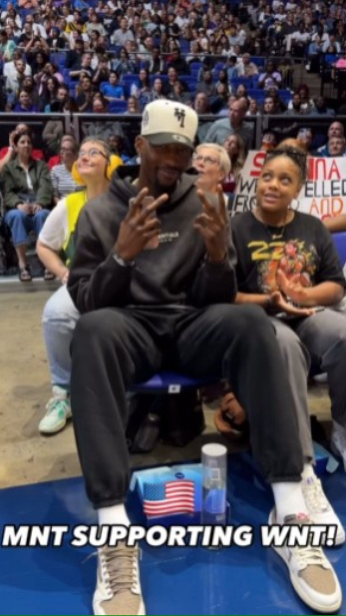 Miami Heat&#039;s BAm Adebayo seen watching the game