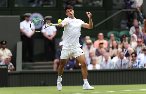 Carlos Alcaraz at the 2024 Wimbledon Championships