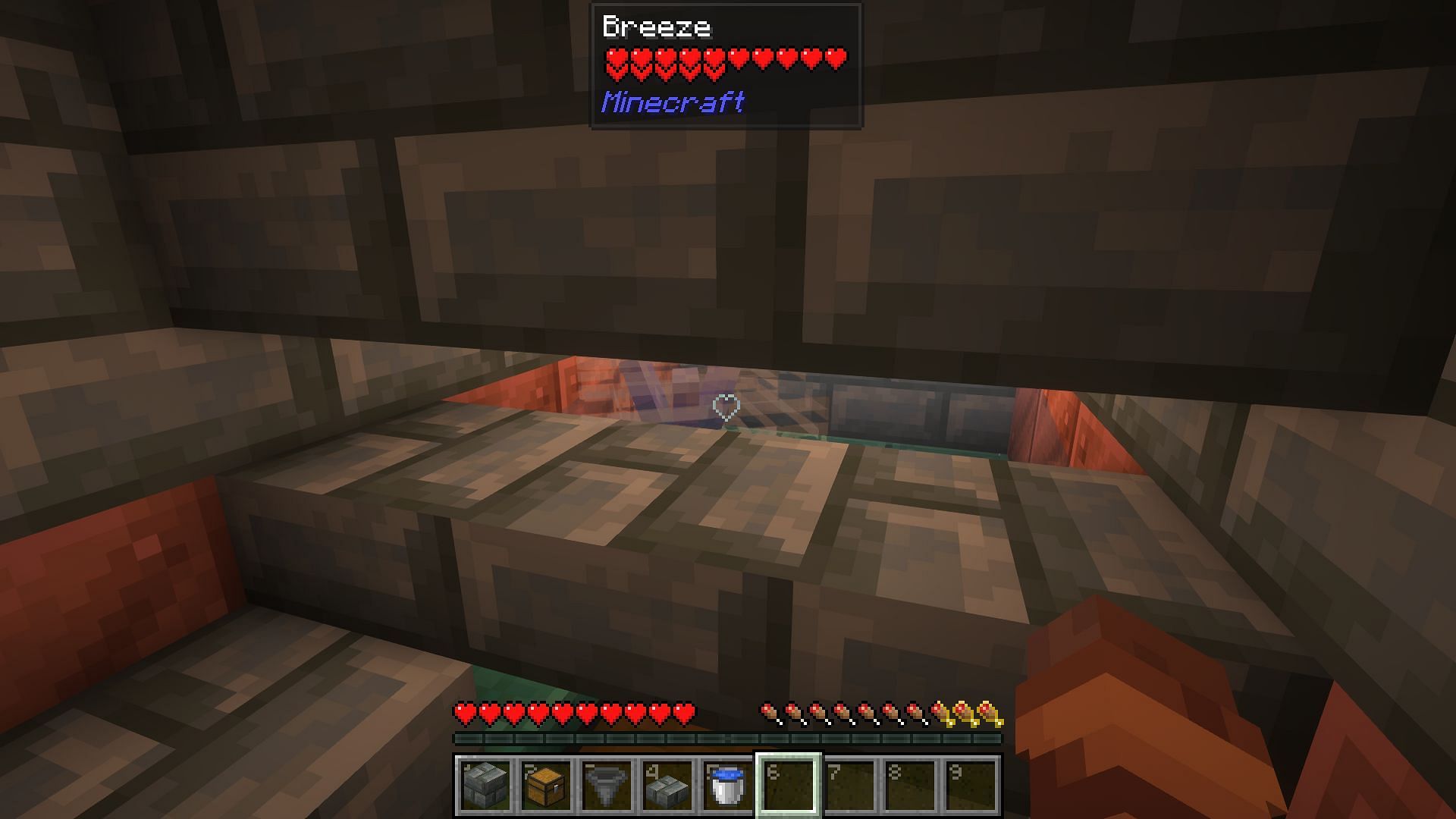 The Minecraft trial chamber farm working (Image via Mojang)