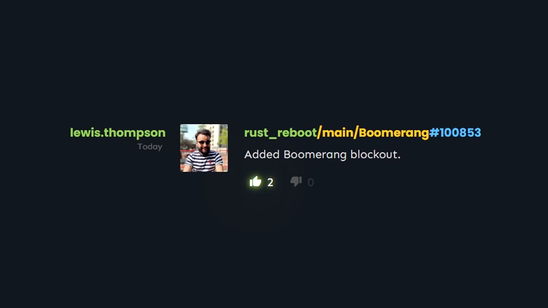 A Boomerang dev comment (Image via YouTube/SHADOWFRAX)