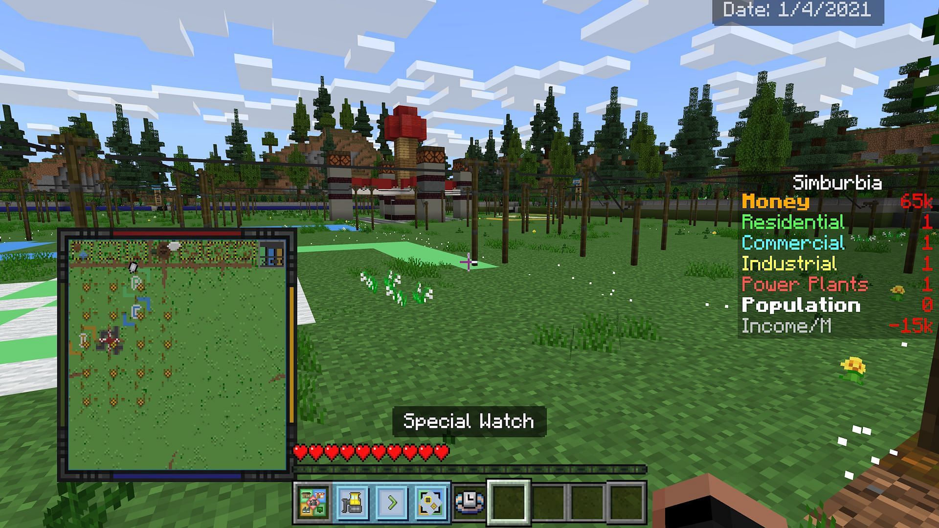 A new Simburbia world (Image via Mojang)