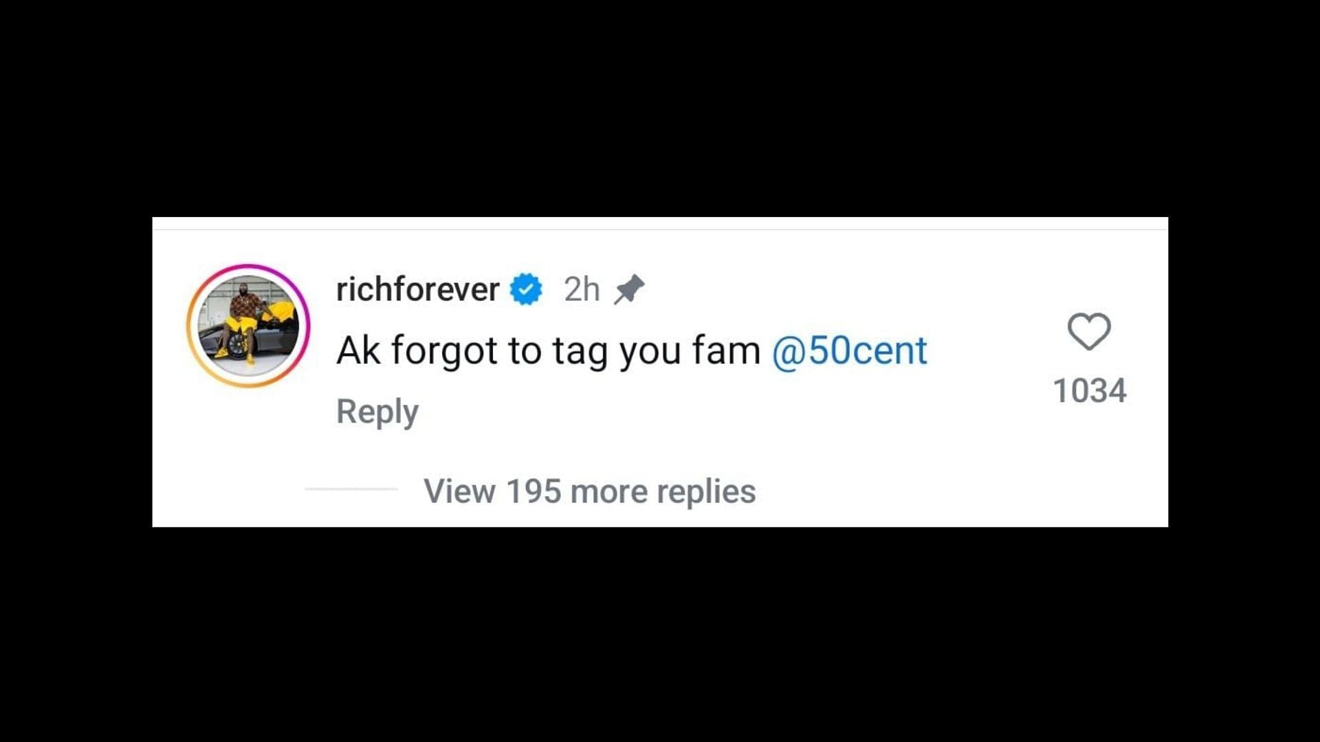 Rick&#039;s reply to the clip (Image via Instagram/akademiks)