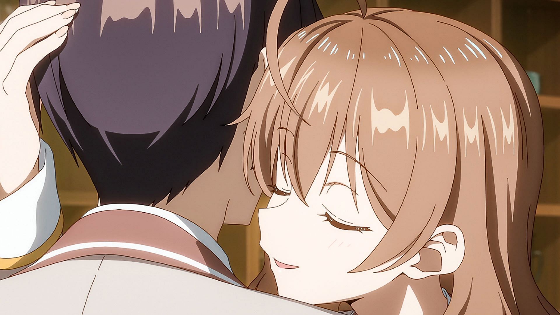 Maria hugs Masachika in episode 3 (Image via Doga Kobo)