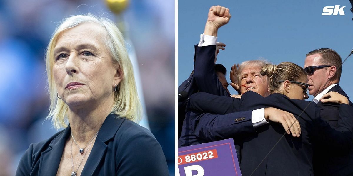 Martina Navratilova (L) and Donald Trump (R) (Source: Getty Images)