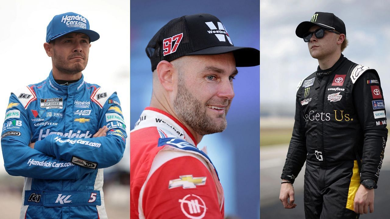 NASCAR drivers Kyle Larson, Shane van Gisbergen and Ty Gibbs