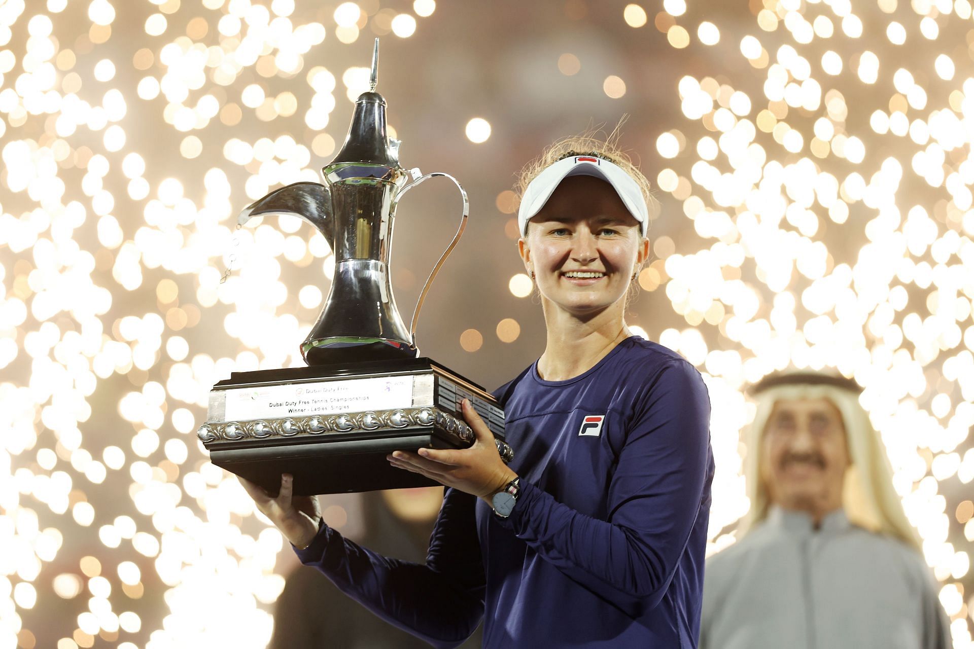 Barbora Krejcikova at the 2023 Dubai Tennis Championships. (Photo: Getty)