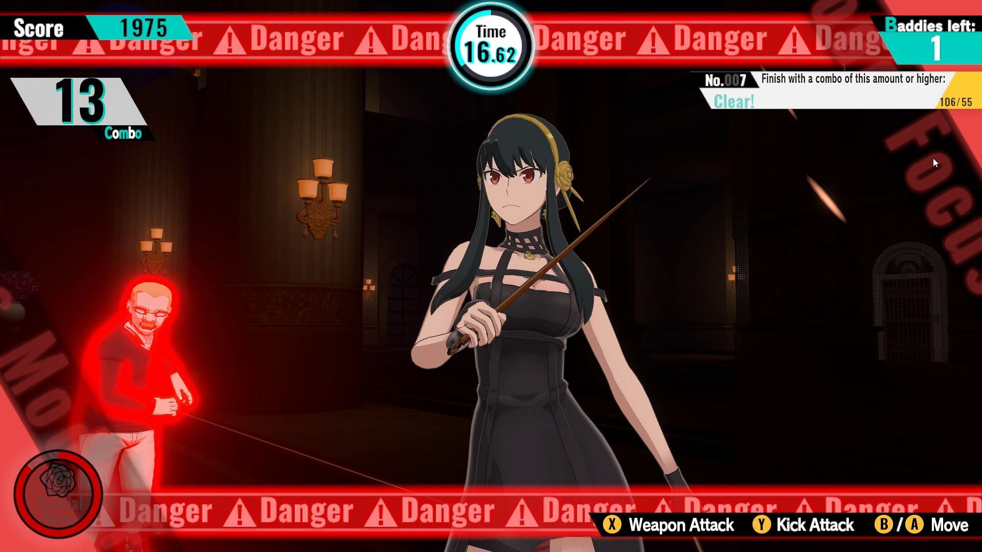 Yor in the minigames (Image via Bandai Namco)