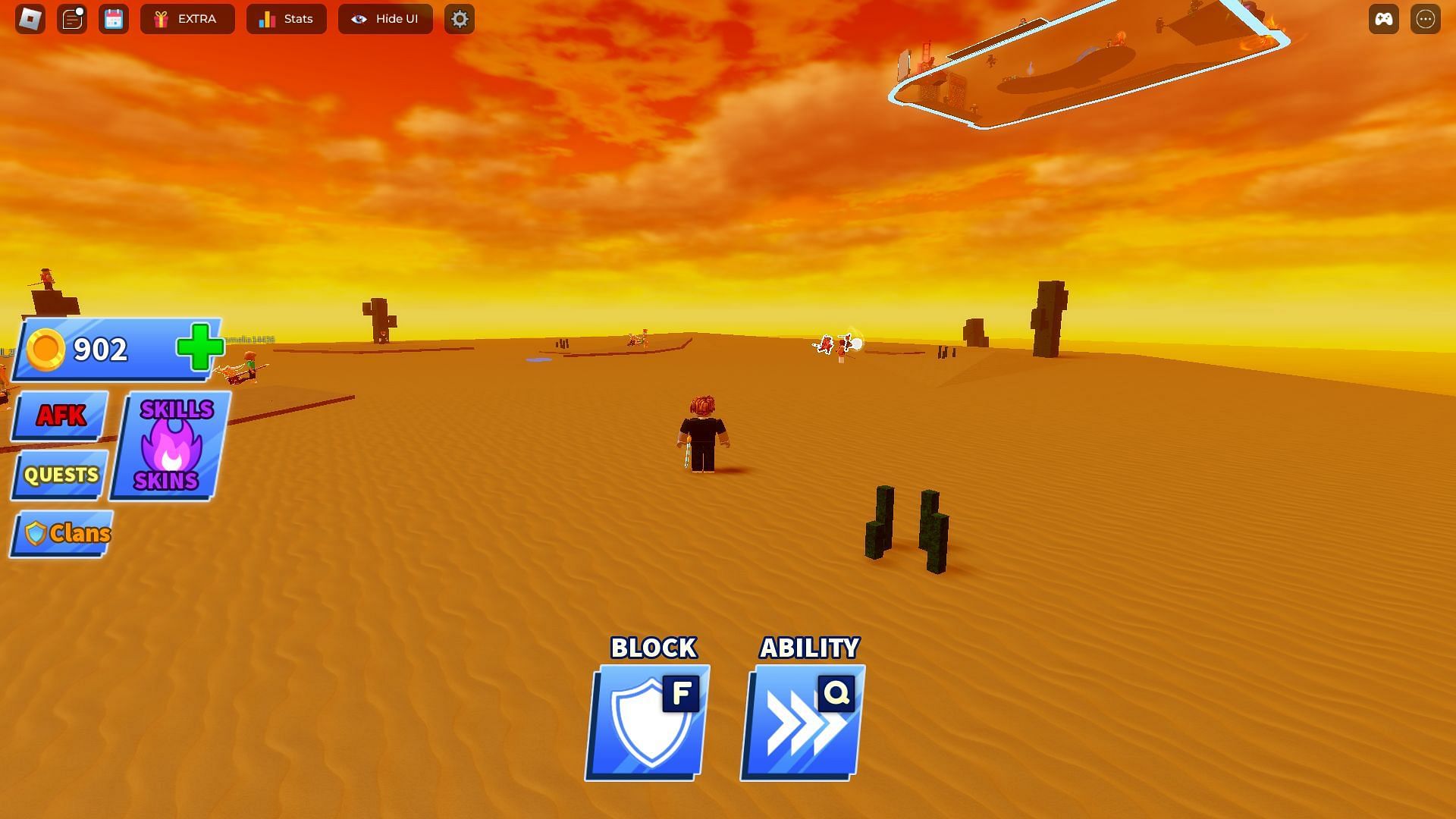 You must learn how to deflect and dodge to survive in the game (Image via Roblox)