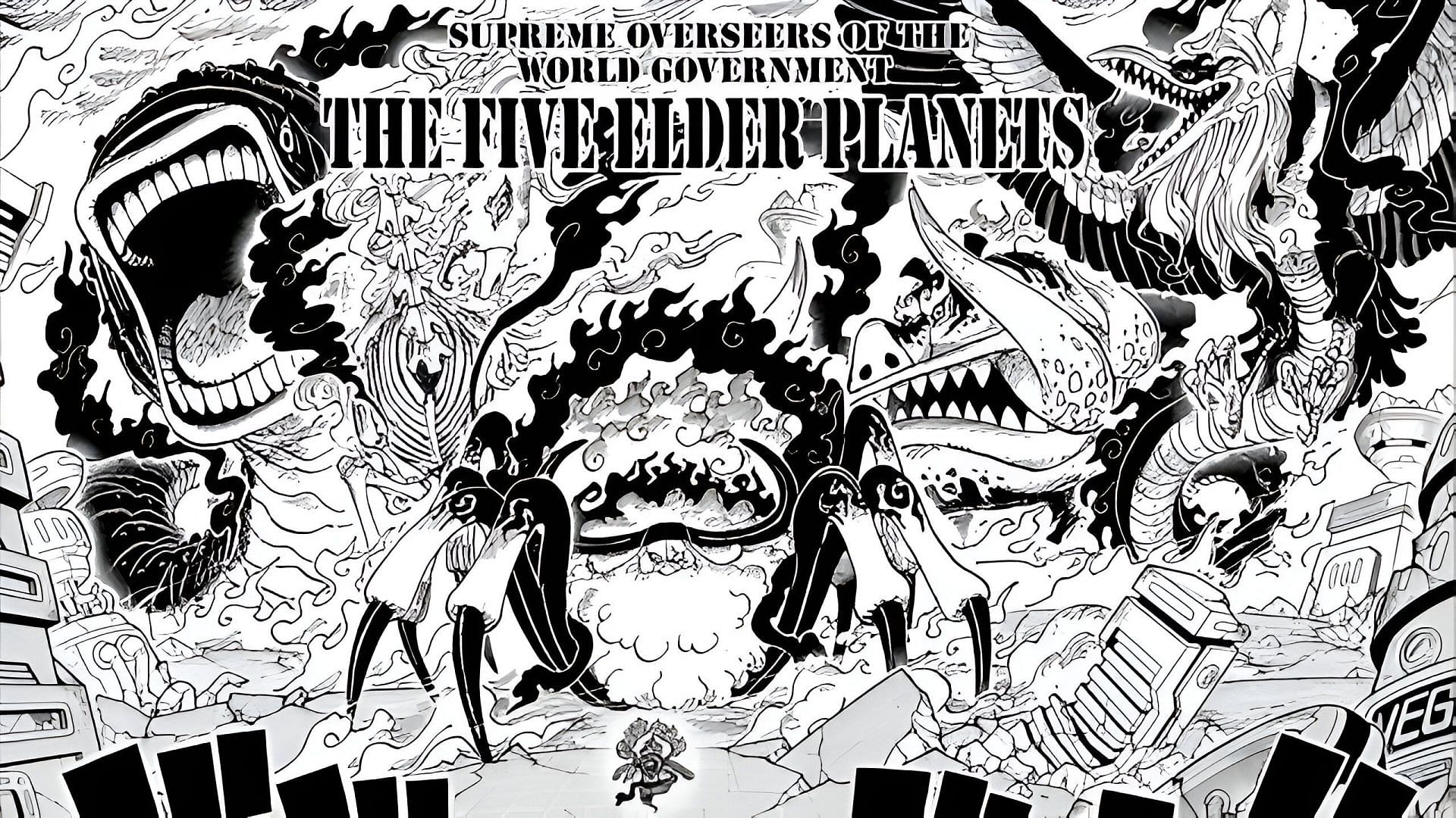 The Gorosei as seen in the manga (Image via Eiichiro Oda/Shueisha)