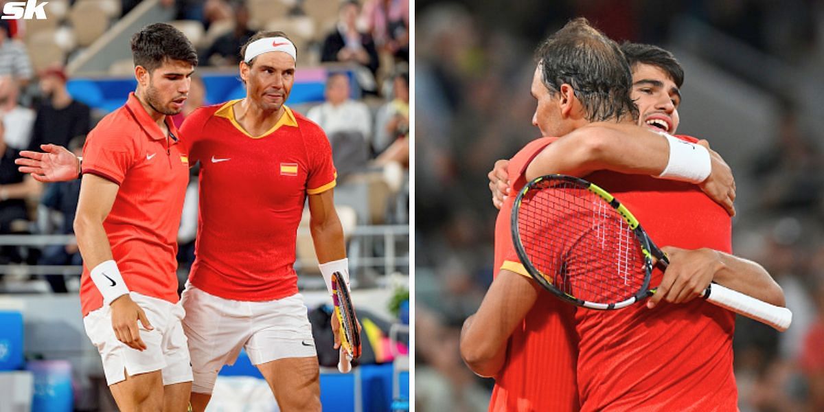 Rafael Nadal with Carlos Alcaraz [Image Source: Getty Images]