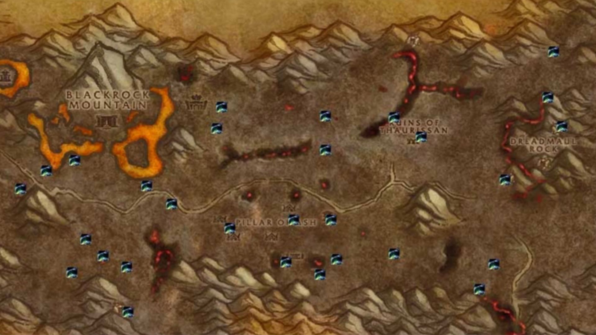 The Burning Steppes is good for Alliance players or majority Horde servers (Image via Blizzard Entertainment || GuideMMO/YouTube)