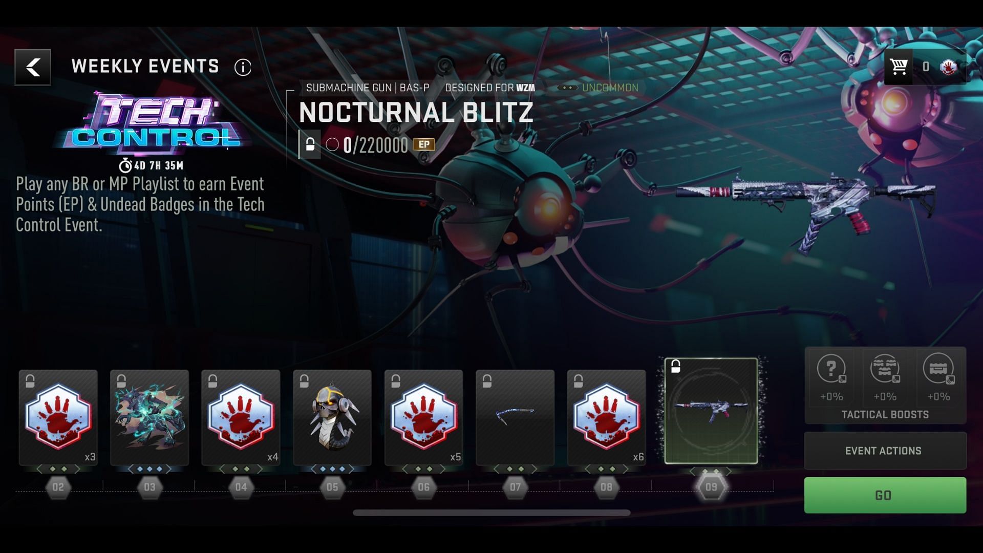 Tech Control event rewards (Image via Activision)