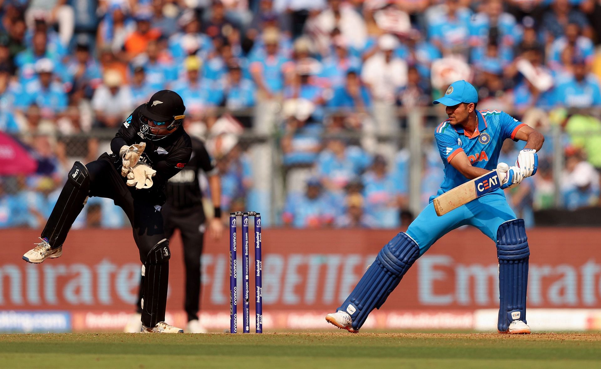 Shubman Gill batting during the 2023 ODI World Cup (Image Credits: Getty Images)