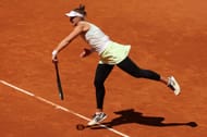 Beatriz Haddad Maia serving at the Madrid Open 2024 (Getty Images)