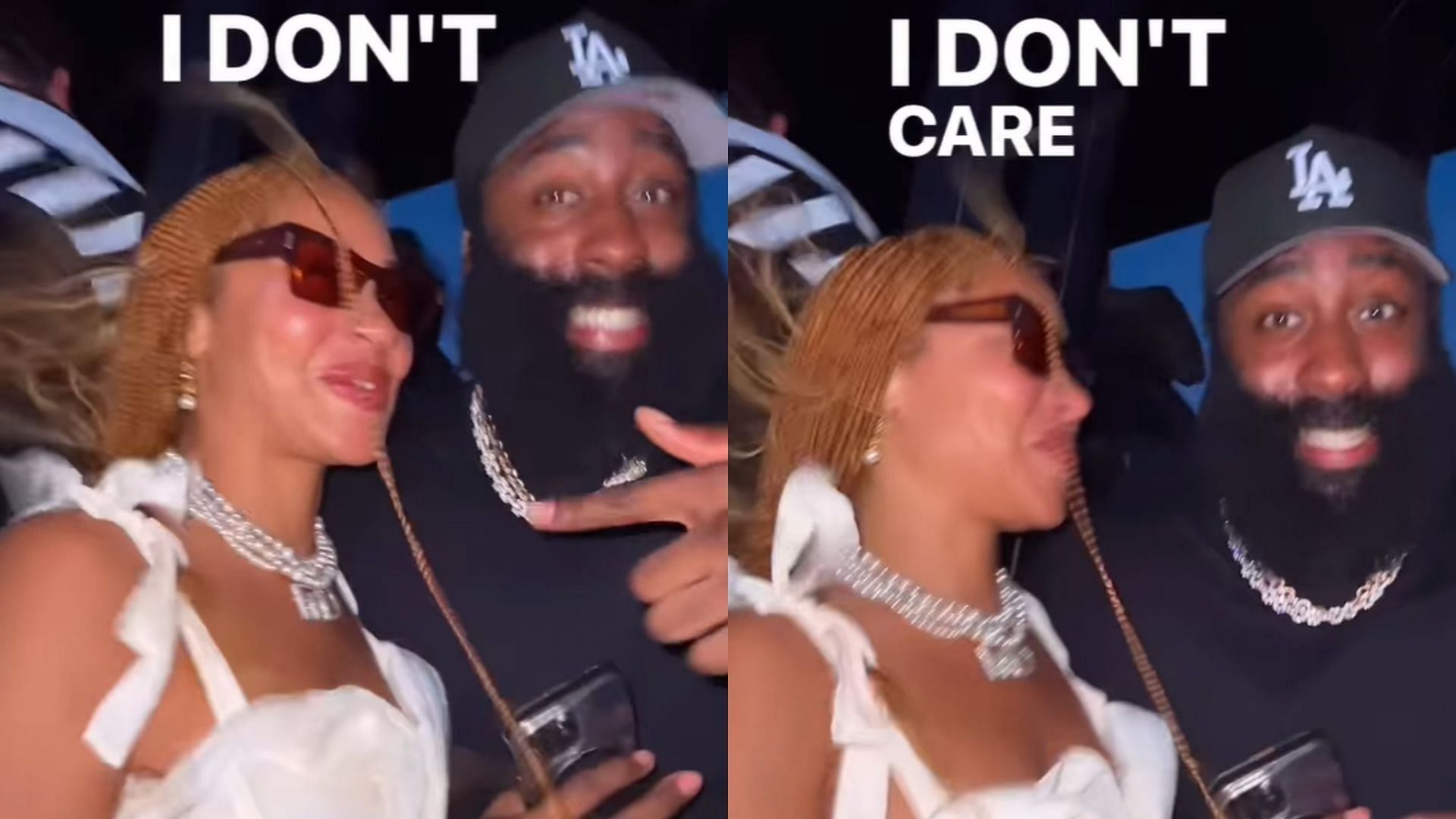 James Harden pulls off goofy vibing act with girlfriend Paije Speights as they enjoy boat trip in Greece