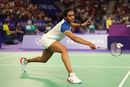 PV Sindhu at the Paris Olympics.