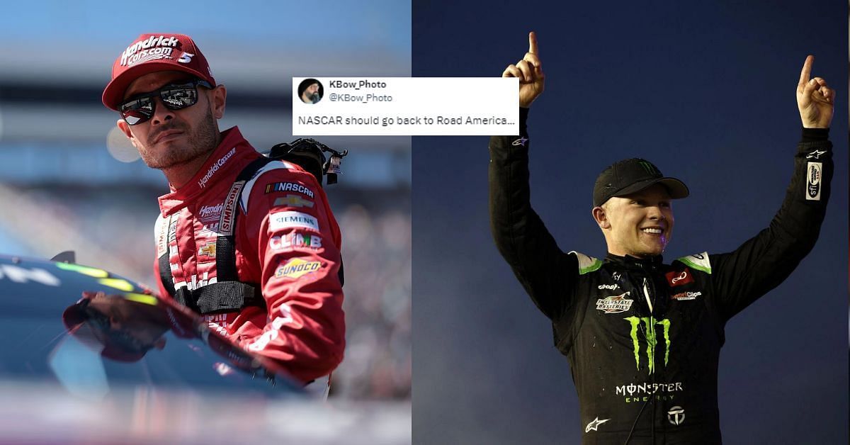 Fans want Road America to return to NASCAR after Kyle Larson (L) praises Ty Gibbs